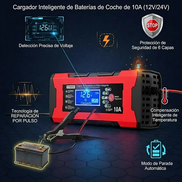 Cargador De Bateria Para Coche 12v